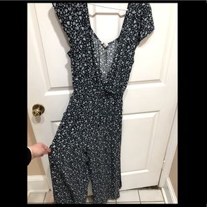 American Eagle Short Sleeve Full Length Romper